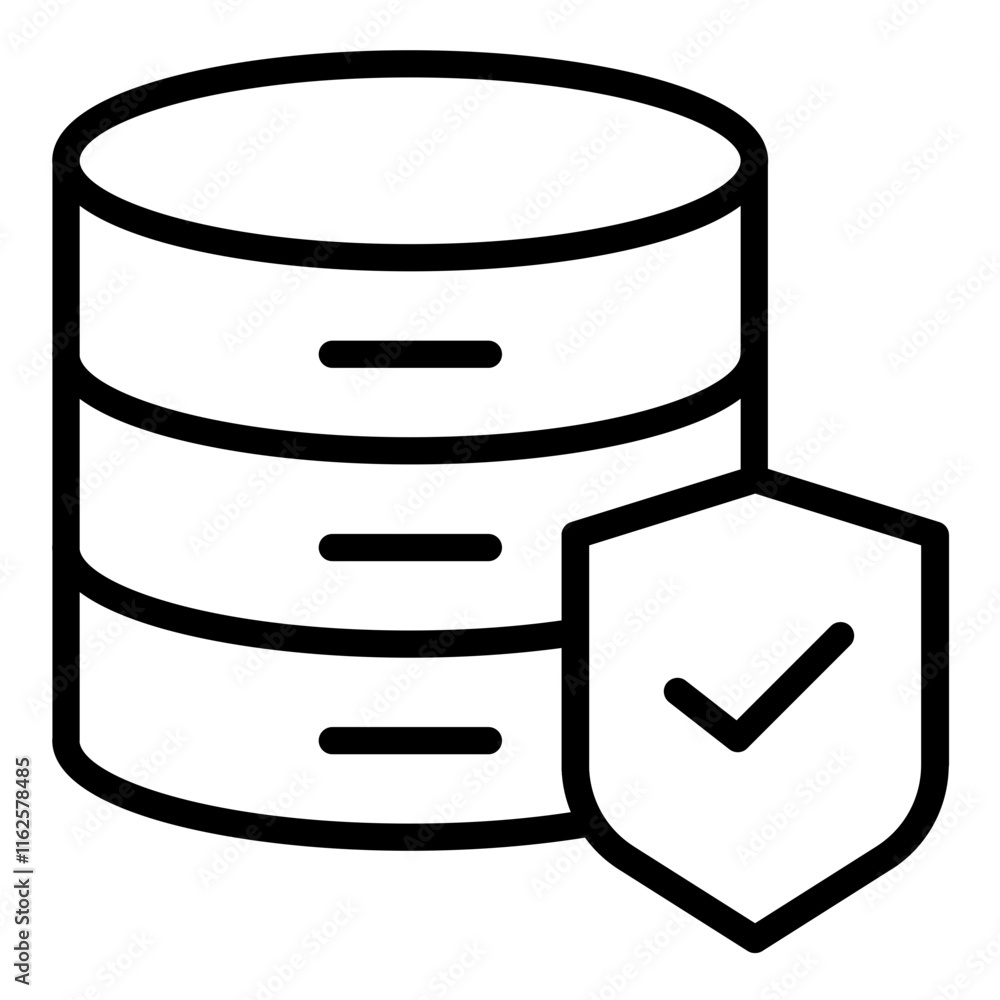 Vector Design Database Security Icon Style Vector Design Database Security Icon Style