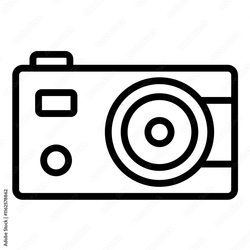 Vector Design Compact Camera Icon Style Vector Design Compact Camera Icon Style