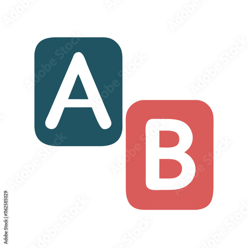 letter a blue glass