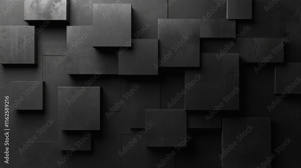 Abstract Dark Grey Cubes Wall Texture Background Abstract Dark Grey Cubes Wall Texture Background