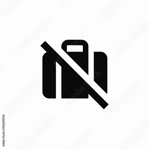 handbag prohibited icon sign vector