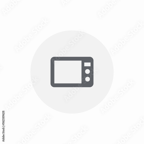 microwave oven icon sign vector