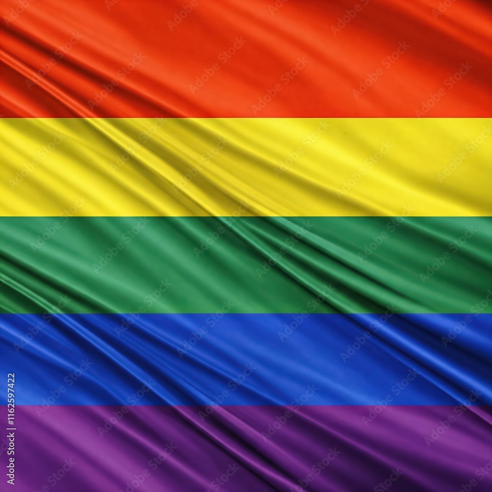 Fototapeta premium rainbow waving flag