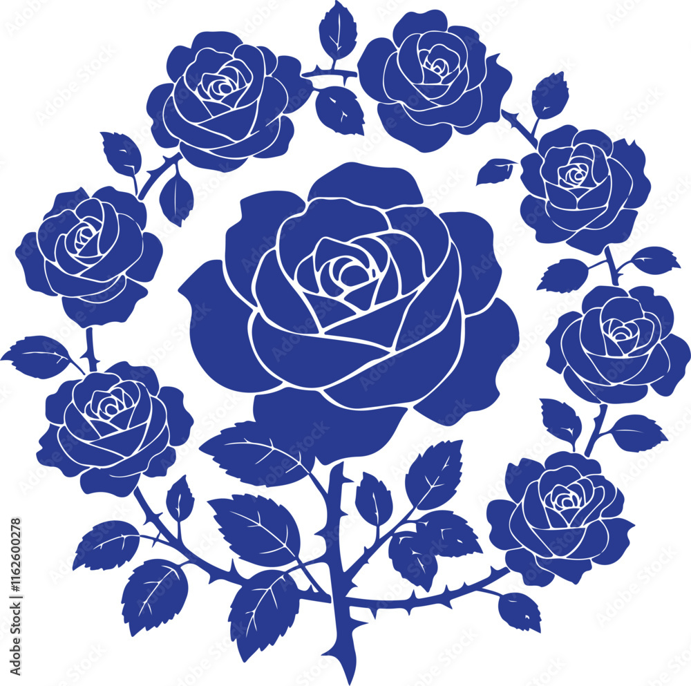 vector silhouette image of a black rose icons set with a white background vector silhouette image of a black rose icons set with a white background
