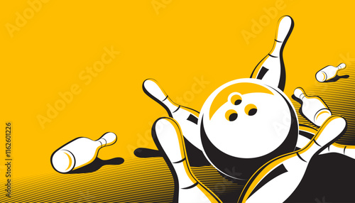 Abstract bowling background design. Sports concept