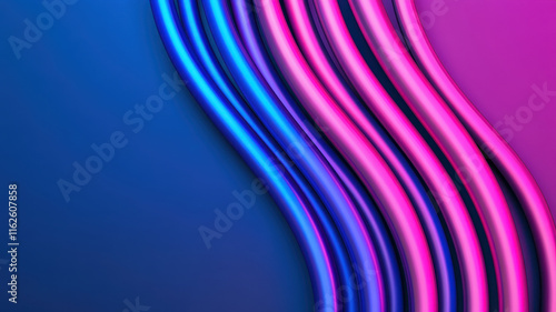 Vibrant technology background with glowing lines in blue and pink hues