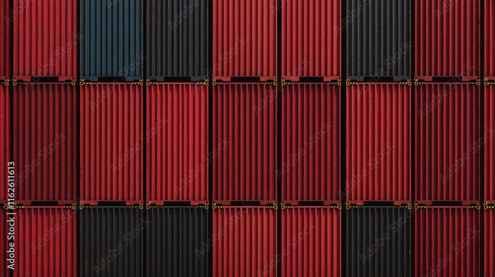 Colorful Arrangement of Cargo Shipping Containers on a Dock Colorful Arrangement of Cargo Shipping Containers on a Dock