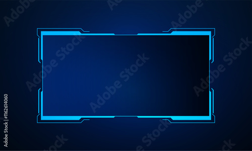 Sci fi futuristic user interface, HUD template frame design, Technology abstract background	
