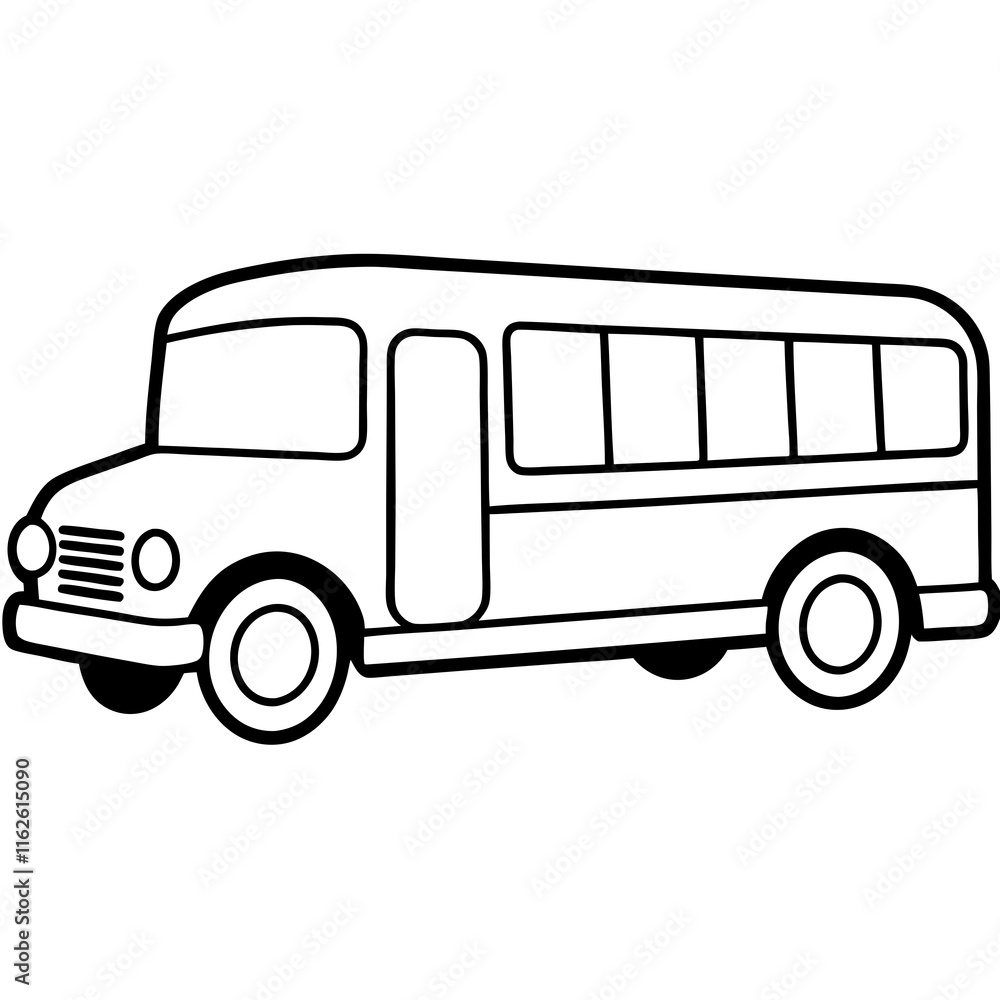 Abstract School Bus Design in Vector Format Abstract School Bus Design in Vector Format