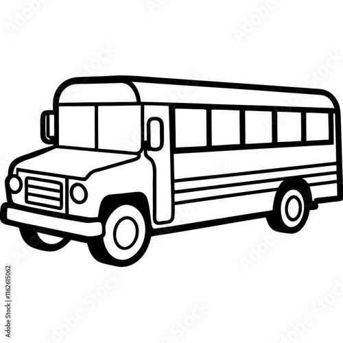 Abstract School Bus Design in Vector Format