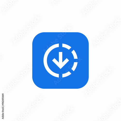 downlaoding process icon sign vector photo