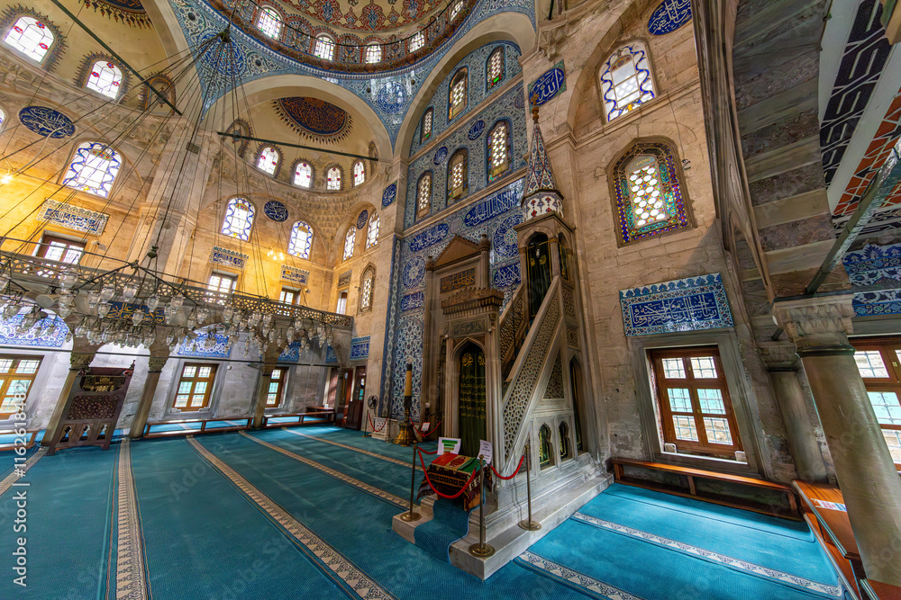 Sokollu Mehmed Pasha Mosque is a 16th C Ottoman mosque, designed by the architect Mimar Sinan and noted for the fine quality of the Iznik tiles on the walls