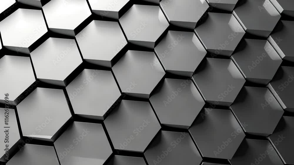 Abstract Hexagon Pattern: Geometric background of repeating metallic hexagons creating a textured, modern, and stylish backdrop. Ideal for presentations, websites. Abstract Hexagon Pattern: Geometric background of repeating metallic hexagons creating a textured, modern, and stylish backdrop. Ideal for presentations, websites.