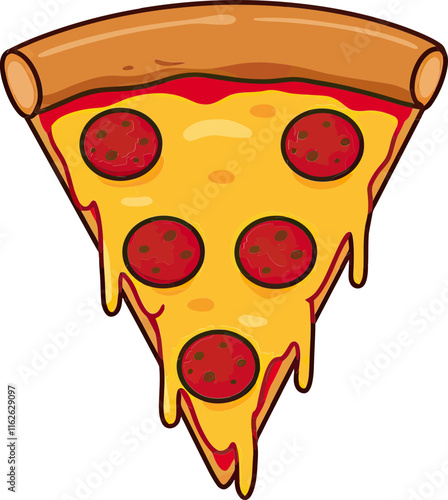 A slice of pizza with pepperoni on it.