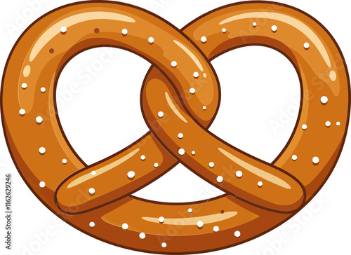 A pretzel with a white background