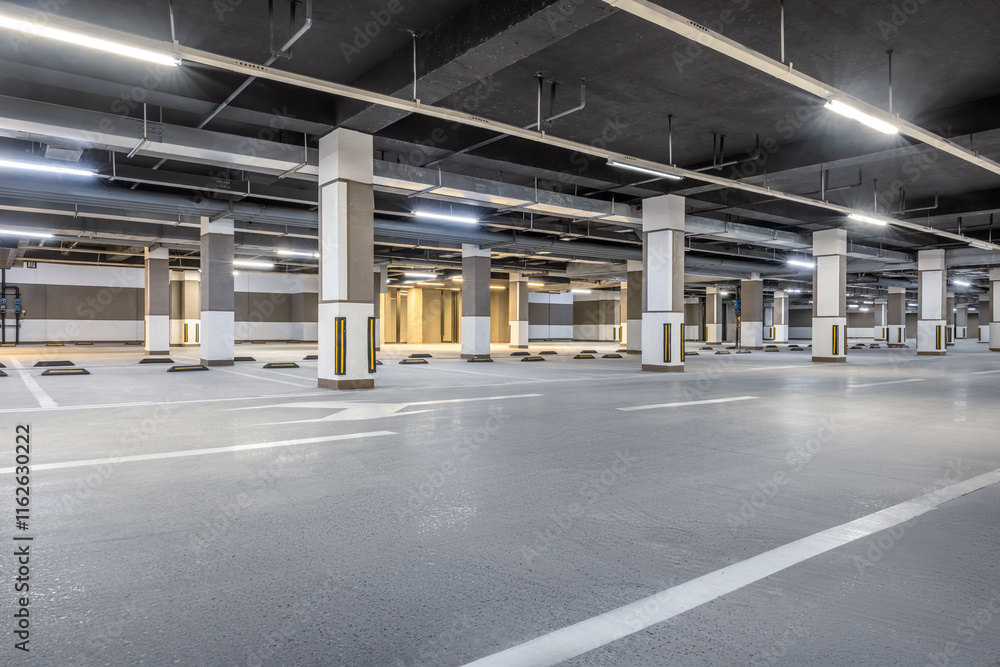 New underground parking road landscape New underground parking road landscape