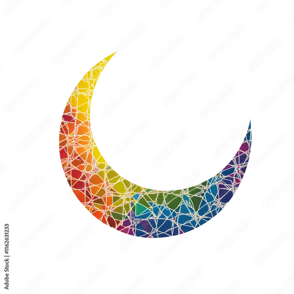 Vibrant Ramadan Crescent Moon Graphic isolated transparent background Vibrant Ramadan Crescent Moon Graphic isolated transparent background