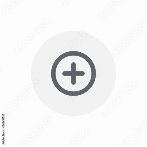 add plus button icon sign vector