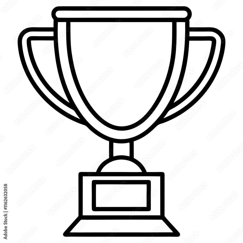 Award Trophy Line Art Vector for Creative Projects Award Trophy Line Art Vector for Creative Projects