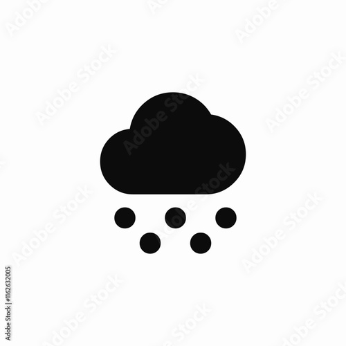cloud snow weather icon sign vector