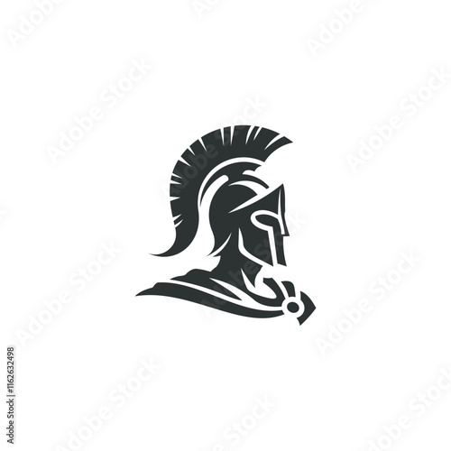 illustration of spartan king in armor and helmet