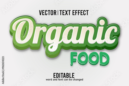 Organic Food Text Effect 