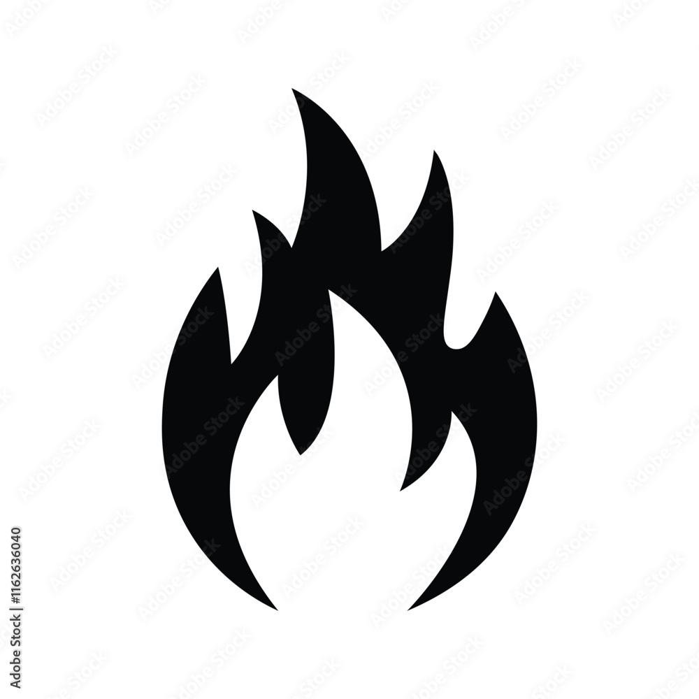 Fire icons silhouette. Fire symbol Flat design. Vector illustration. Fire icons silhouette. Fire symbol Flat design. Vector illustration.