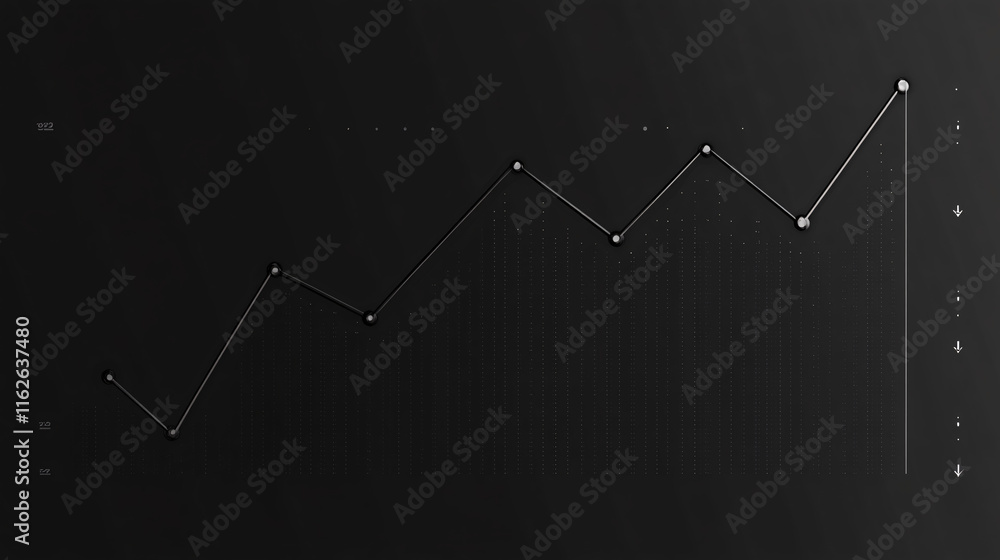 black graph with connected data points forming a zigzag line and subtle gridlines on a modern dark background
black graph with connected data points forming a zigzag line and subtle gridlines on a modern dark background