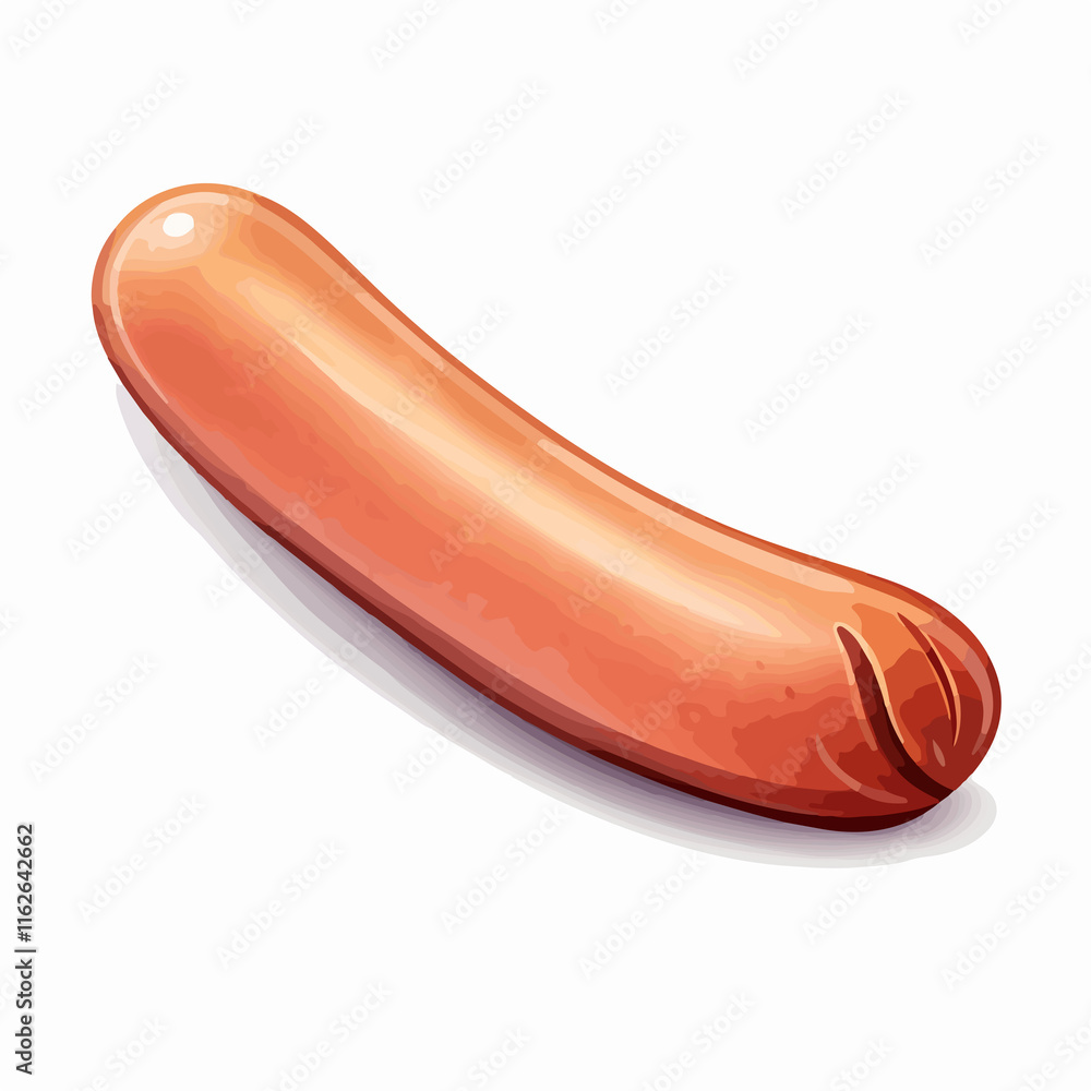 Detailed single sausage icon for stock vector illustration usage Detailed single sausage icon for stock vector illustration usage