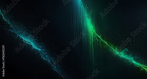 Black dark blue green emerald petrol teal lime yellow white abstract background