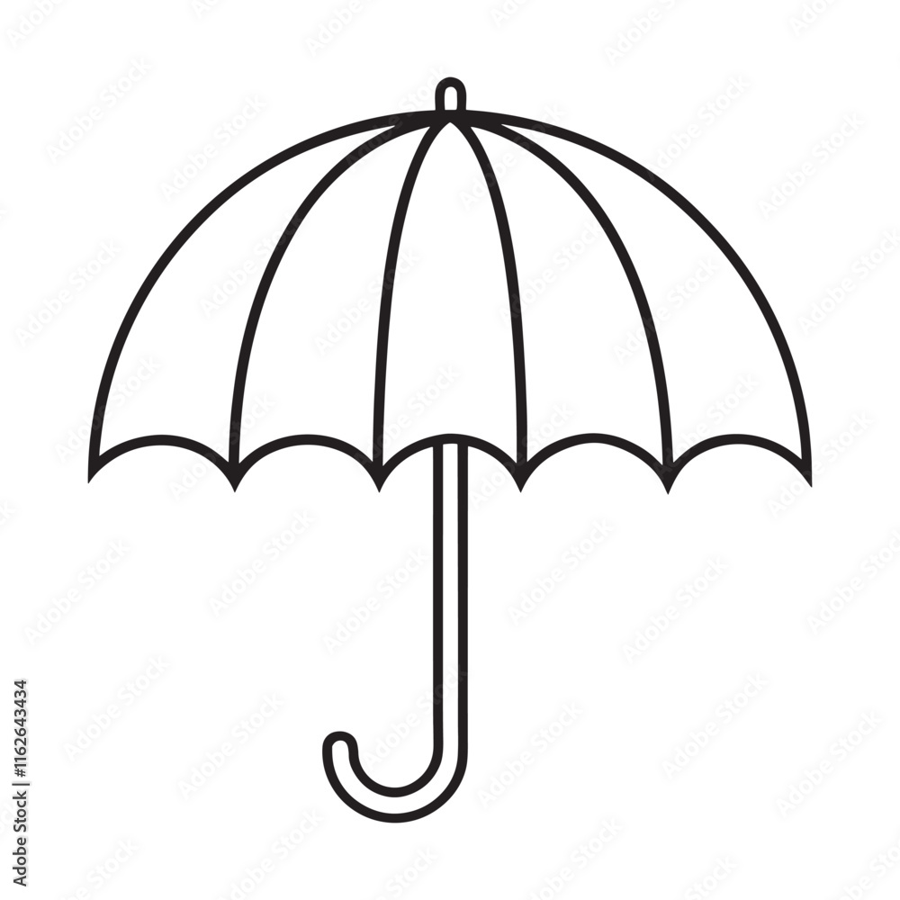Umbrella icon line art design Umbrella icon line art design