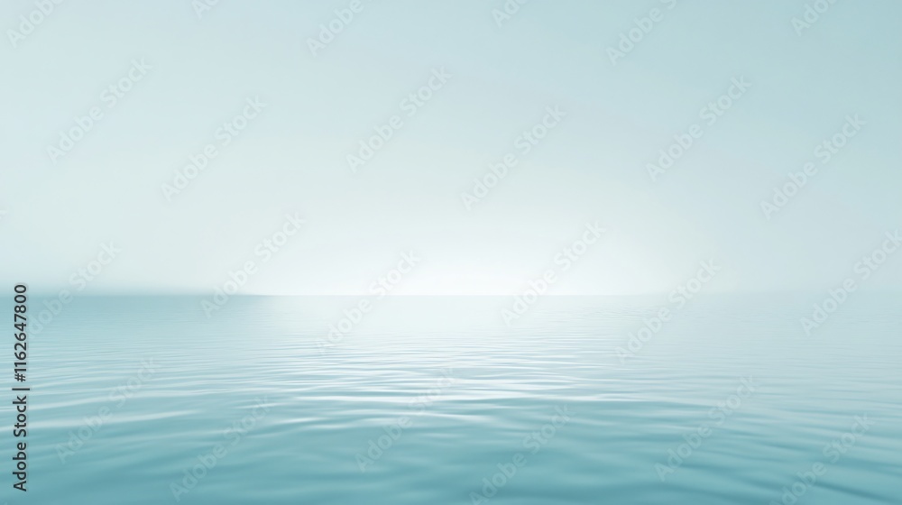 Serene Ocean Minimalist Background: Calm Water and Sky Serene Ocean Minimalist Background: Calm Water and Sky
