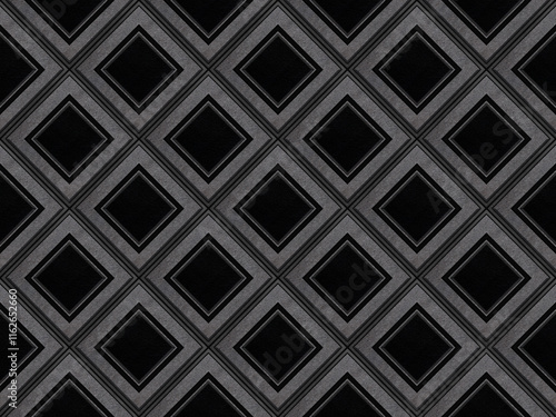 illustrated pattern of natural surface texture of floor tiles in black and gray tones