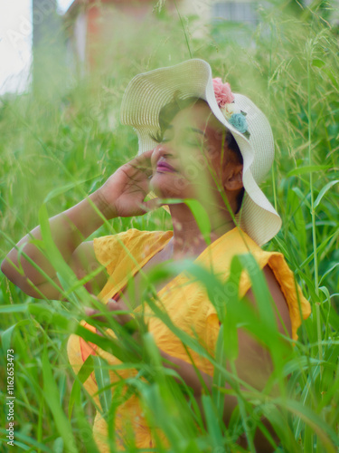 little girl with a butterfly