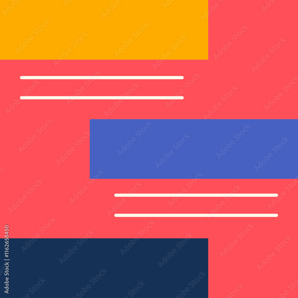 Fototapeta premium Bauhaus geometric pattern vector illustration