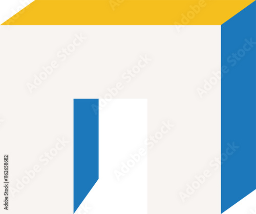 Abstract relief geometric Bauhaus background