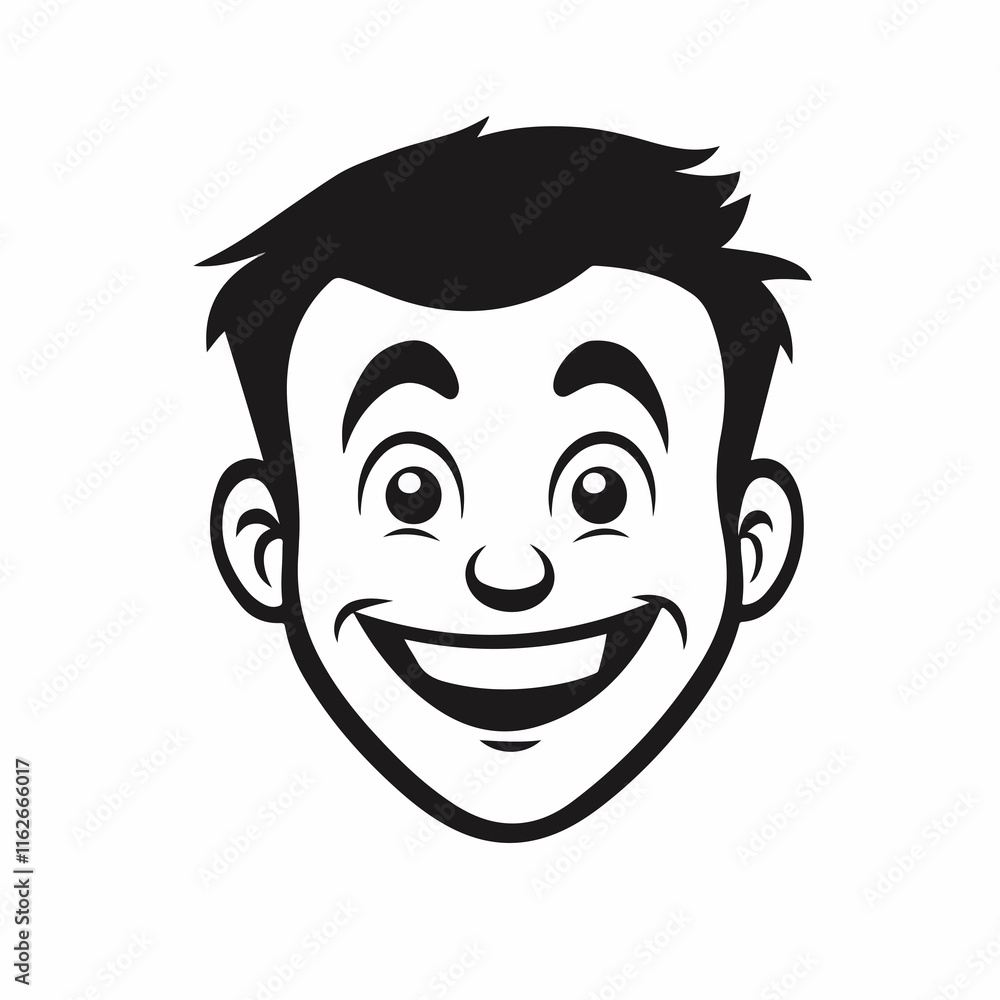 Smiling Man Icon Vector Illustration for User Profile Avatars and Social Media Usage Smiling Man Icon Vector Illustration for User Profile Avatars and Social Media Usage