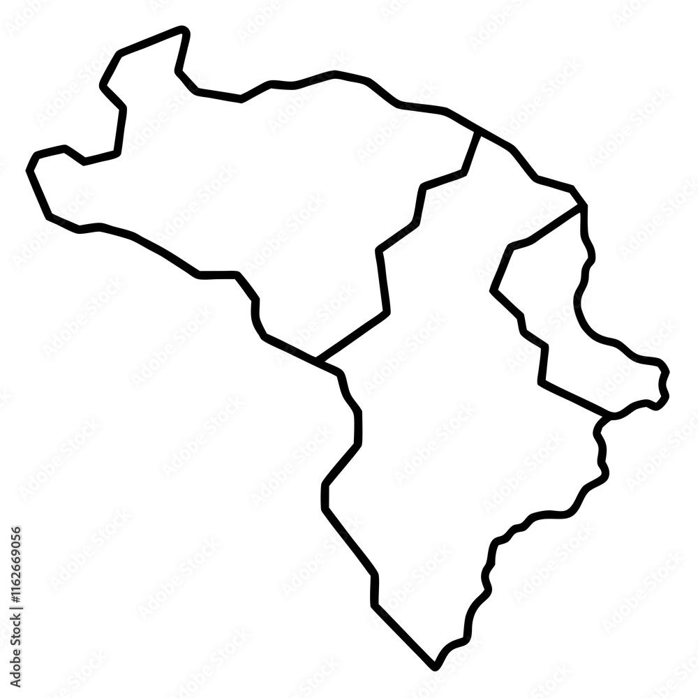 Obraz premium Line Art Maps Urban and Natural Designs