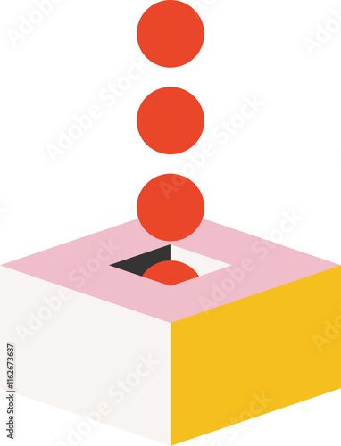 Volumetric Bauhaus geometric art pattern