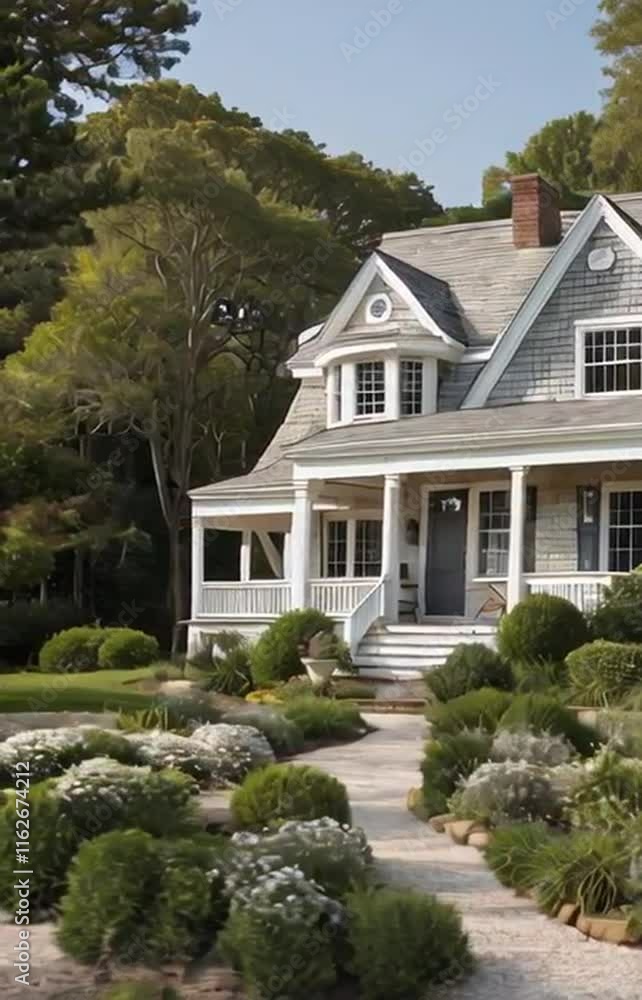 Cape cod architecture style house in the nature Cape cod architecture style house in the nature