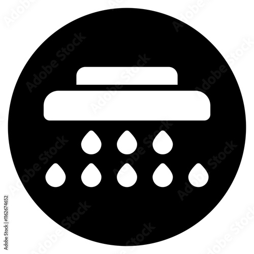 shower glyph icon