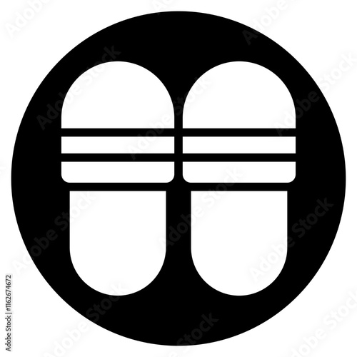slippers glyph icon