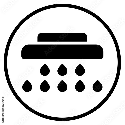 shower glyph icon