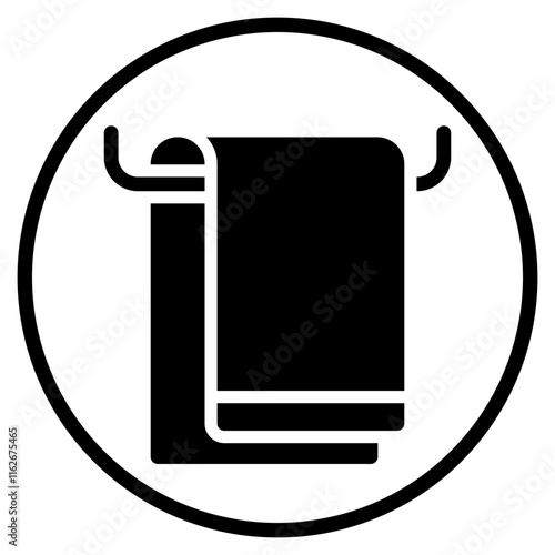 towel warmer glyph icon