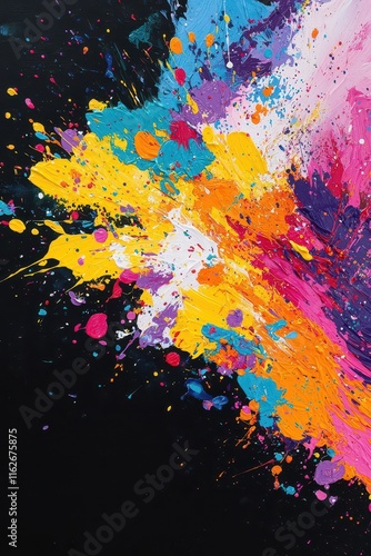 Vibrant artistic representation of stomach colors abstract art canvas studio close-up expressionism