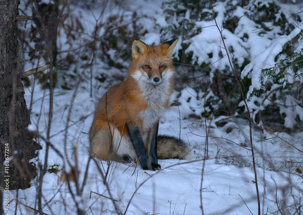 Obraz premium Red Fox in Winter