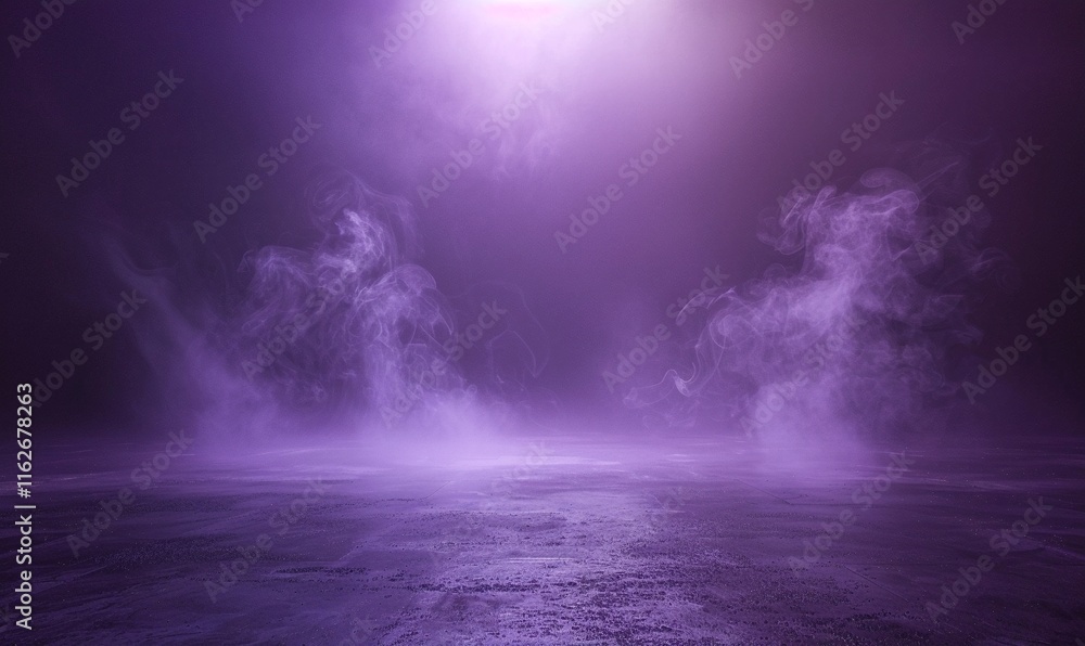 Mysterious purple haze fills a dark room, creating an ethereal and moody atmosphere. Perfect for fantasy or science fiction themes. Mysterious purple haze fills a dark room, creating an ethereal and moody atmosphere. Perfect for fantasy or science fiction themes.