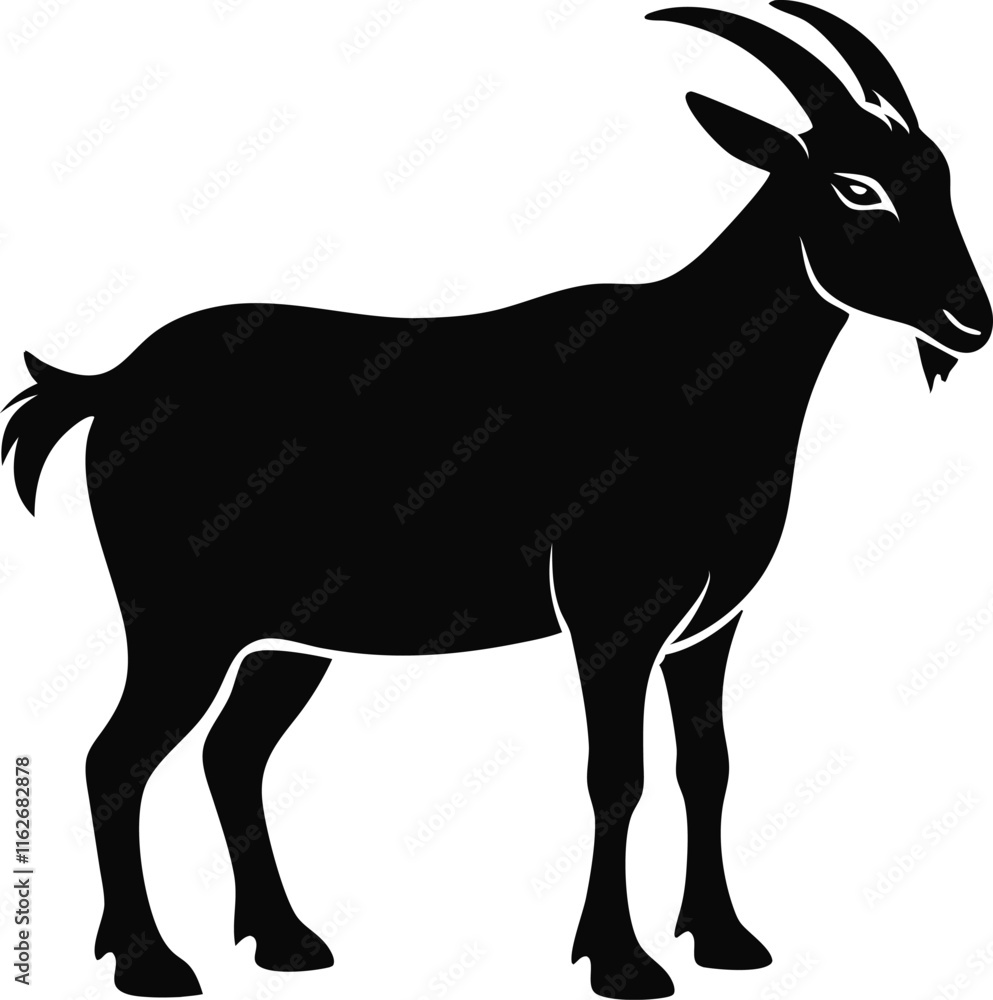 Obraz premium A goat silhouette