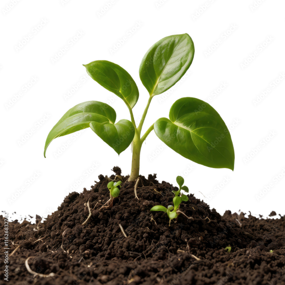 young plant in soil with transparent background PNG and JPEG image young plant in soil with transparent background PNG and JPEG image