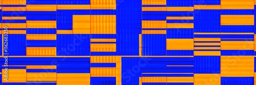 Abstract seamless pattern with stripes forming squares is repeating on a textured background
